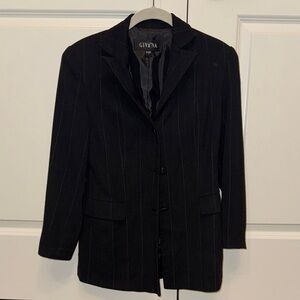 Black Pinstripe Women's Blazer